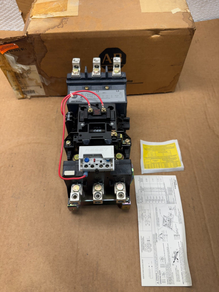 NEW ALLEN-BRADLEY SIZE 3 STARTER WITH OVERLOAD 110/120V. COIL 509-DOD-A2J