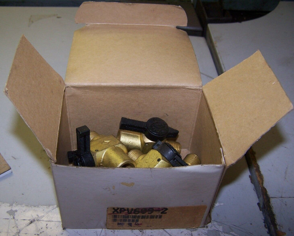 6) NEW PARKER 1/4" NPT x 1/4" MNPT VALVE BOX OF 6