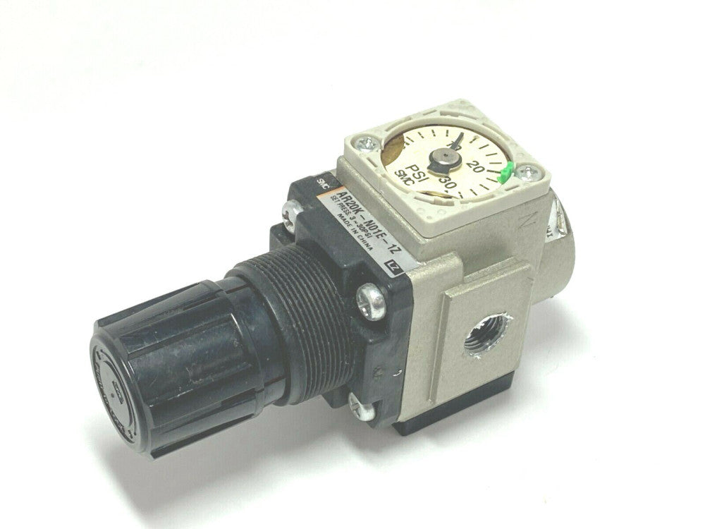 SMC AR20K-N01E-1Z Pneumatic Pressure Regulator 3-30 PSI