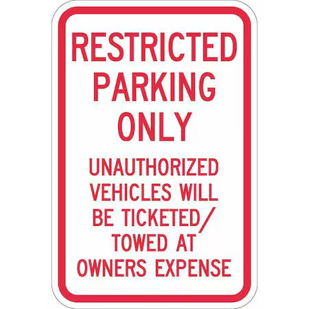 Lyle T1-1189-Dg_12X18 Tow Zone No Parking Sign,18" X 12, T1-1189-Dg_12X18