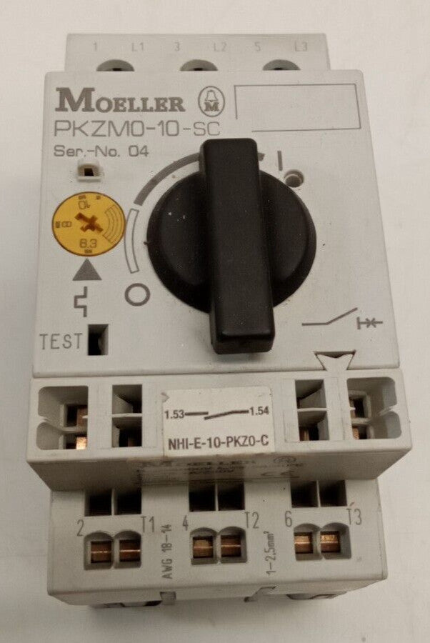 Moeller PKZM0-10-SC Ser.-No 4 Manual Motor Starter 6.3-10A