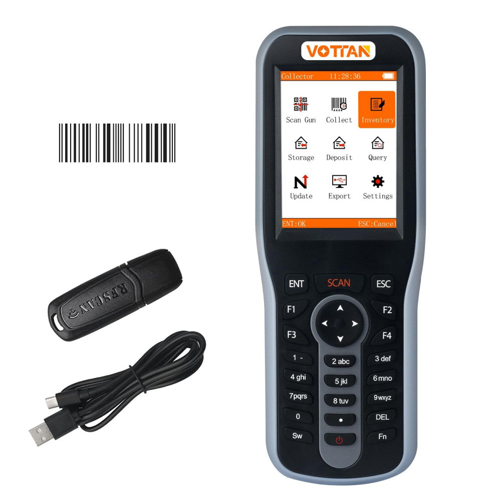 Inventory Barcode Scanner Wireless, Handheld Portable 1D Bar Code Reader, CCD...