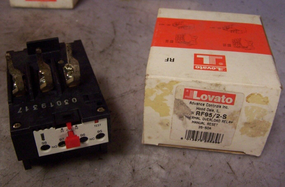 NEW LOVATO THERMAL OVERLOAD RELAY 35-50 AMPS 600 VAC 3 POLE RF95/2-S