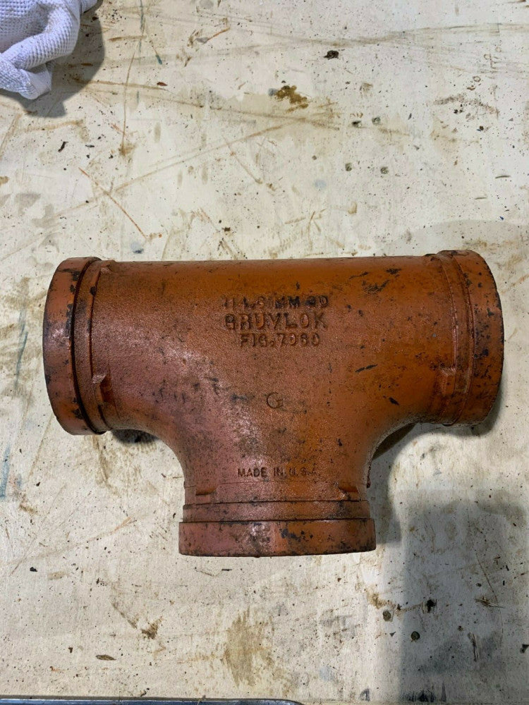 NEW GRUVLOK 114,6 MM OD TEE 4" PIPE FITTING 7060