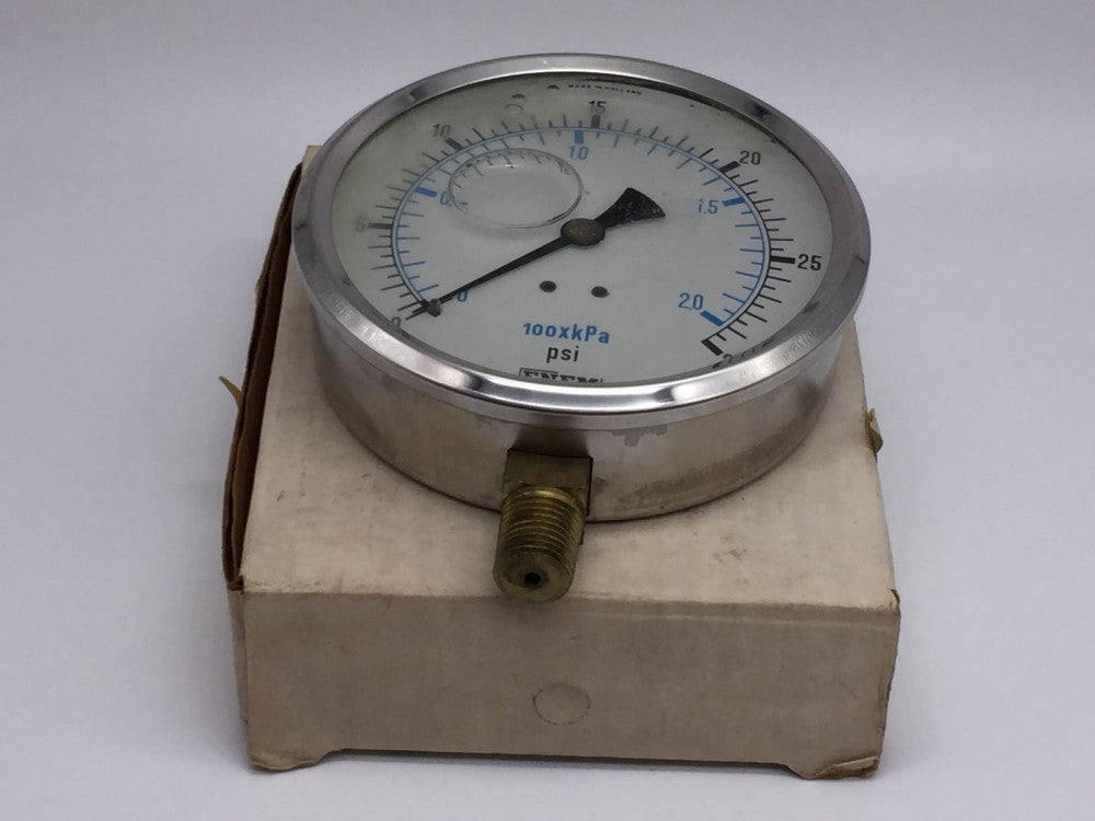 NEW ENFM 40-450FG02L-30 Oil Filled Pressure Gauge 0-30Psi/0-200KPa