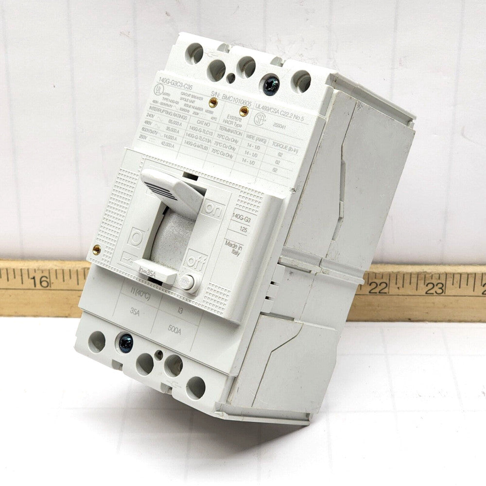 ALLEN BRADLEY 35 AMP CIRCUIT BREAKER 600 VAC 3 POLE 65 kA 140G-G3C3-C35