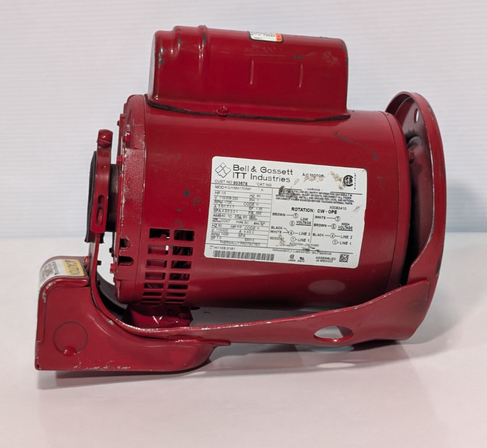 Bell + Gossett ITT Industries A-C Motor Mod KQH56A17D59F 1/3HP, 1PH, 1725RPM