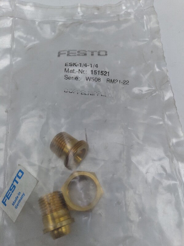 NEW Festo ESK-1/4-1/4 Double threated joint