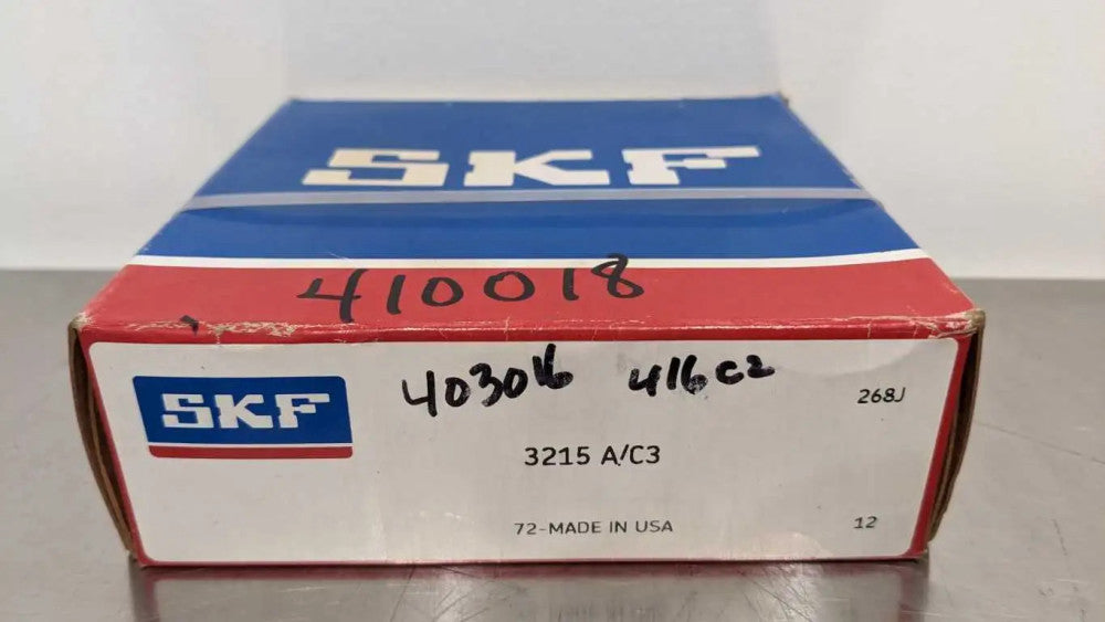 SKF 3215 A/C3 Double Row Angular Contact Ball Bearing 75mm ID 130mm OD 41.3 Wide