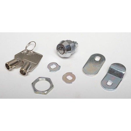 Zoro Select 1Xry8 Pin Tumbler Keyed Cam Lock, Chrome, 13/64 In For Door