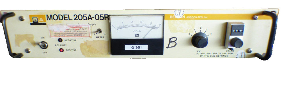 Bertran Associates 205A-05R high voltage DC power supply 5 kV 5 mA 115/230 V