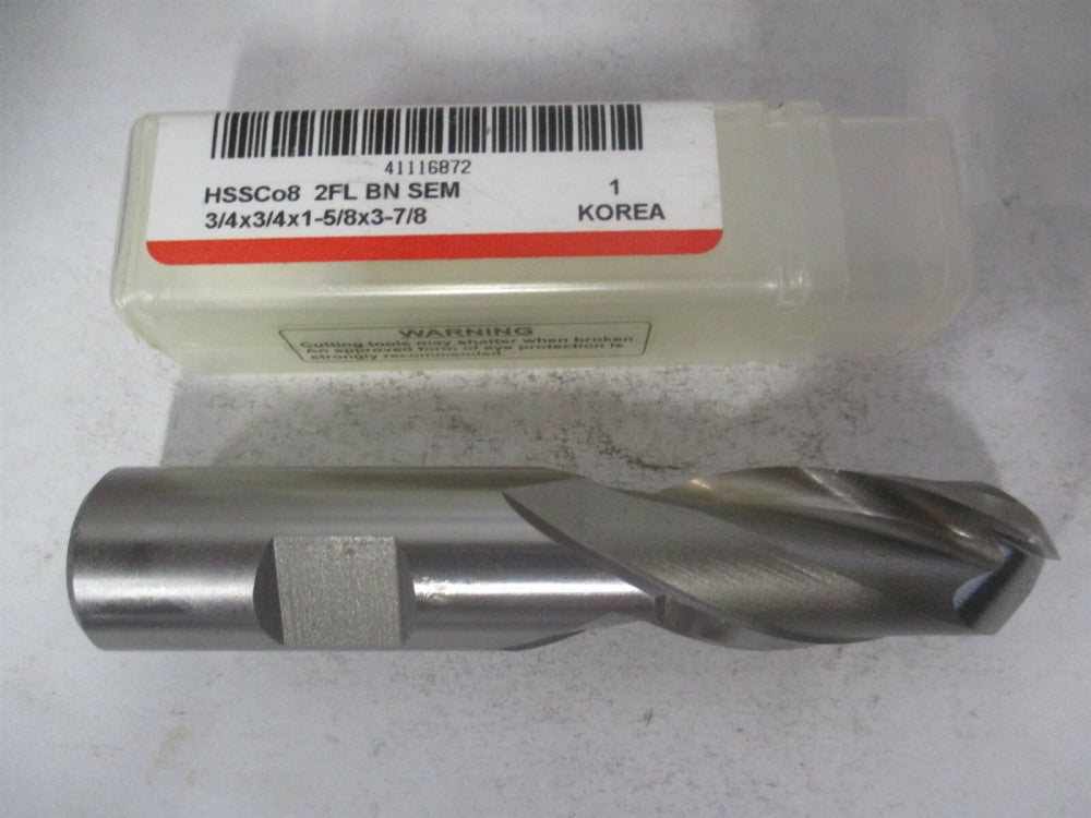 (E2110048) 3/4" x 1-5/8" x 3/4" x 3-7/8" OAL 2 Flute Cobalt Ball End Mill