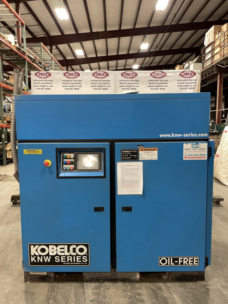 Rogers Kobelco KNWA0-C/H 75HP Two-Stage Oil-Free Rotary Screw Air Compressor