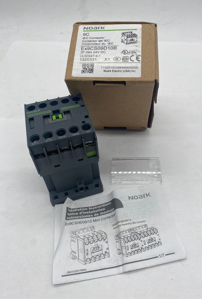 Noark EX9CS09D10B Contactor, Coil Voltage 24V DC 9Amp