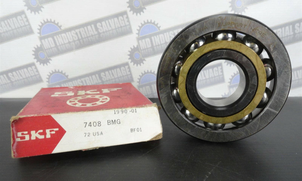SKF - 7408 BMG Angular Contact Bearing, Single Row 40 x 110 x 27mm, 40° (NEW)
