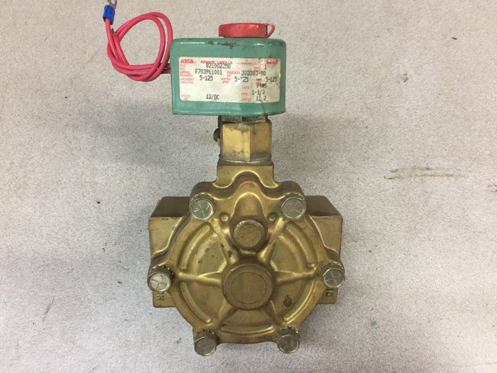 NEW NO BOX ASCO 1-1/2"NPT 12VDC 5-125PSI VALVE 8210D22M0