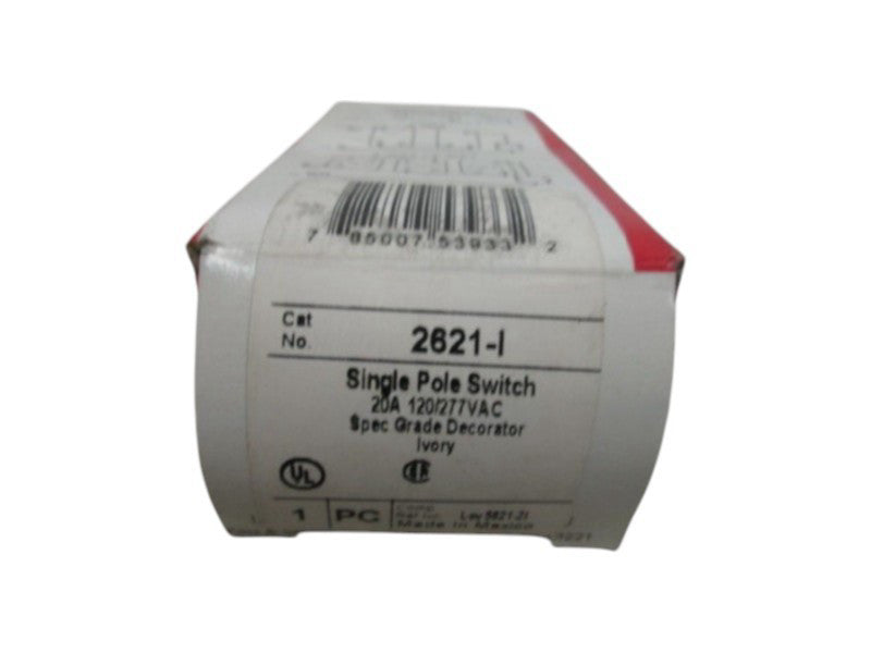 PASS & SEYMOUR 2621-I SINGLE POLE SWITCH NSMP