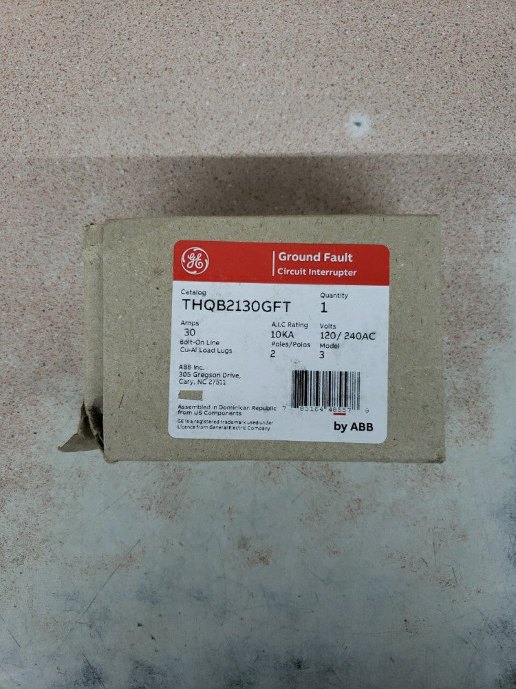 New Old Stock GE THQB2130GFT 30 Amp GFCI Circuit Breaker