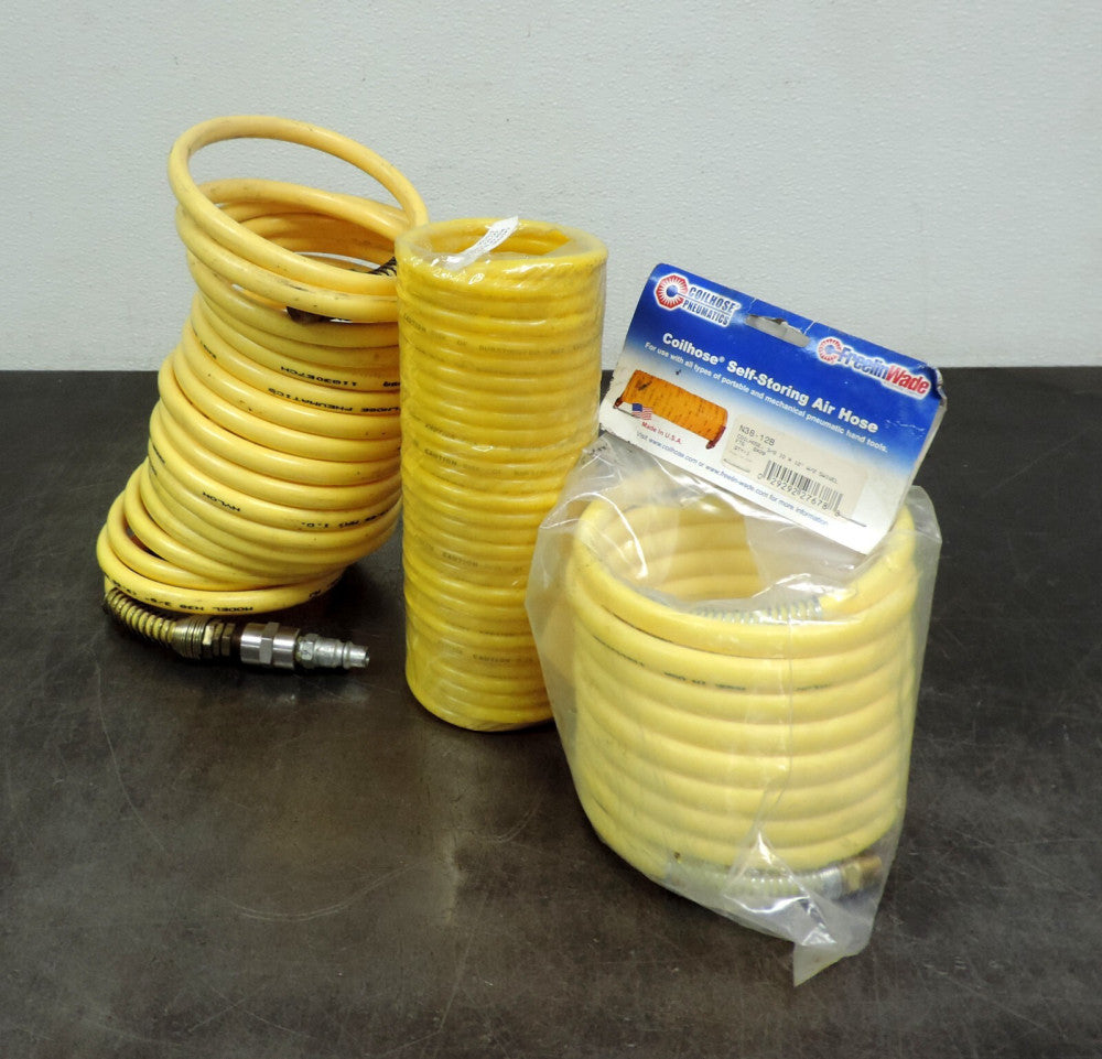 FreelinWade Coilhose Self Storing Nylon Coil Air Hose Lot of (3) Three