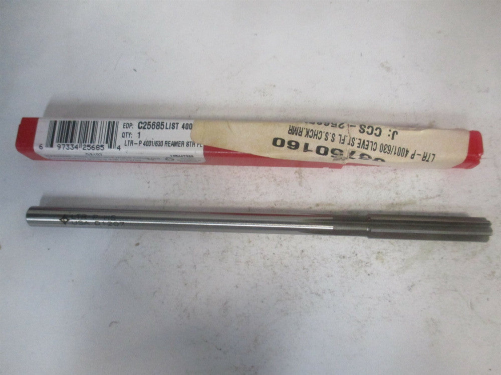 (C25685) Letter P 1-1/2" x 6" OAL 6-Flute High Speed Steel Chucking Reamer