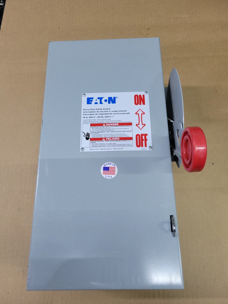New Old Stock Eaton DH261UGK 1PH 30 Amp 600V Non Fused Safety Switch Disconnect