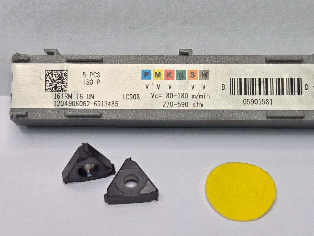 ISCAR*16IRM 18 UN IC908 *LAYDOWN THREADING INSERT****LOT OF 2
