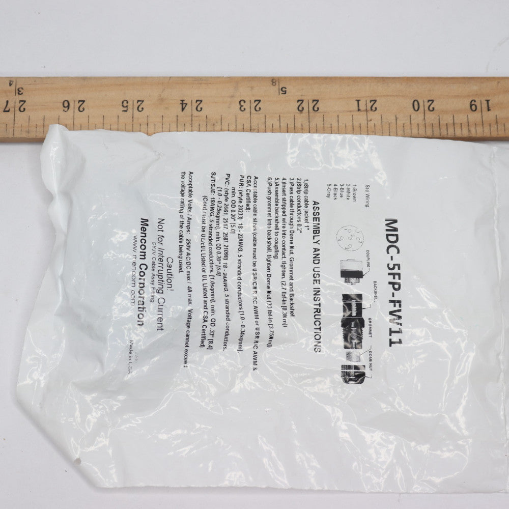 Mencom Straight Connector Micro-DC Series 4A MDC-5FP-FW11