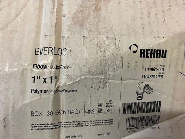 (30 PACK) Rehau 1 in. Plastic PEX Everloc+ 90° Elbow