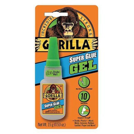 Gorilla Glue 7600101 Adhesive, Super Glue Gel Series, White, 10.1 Oz, Cartridge