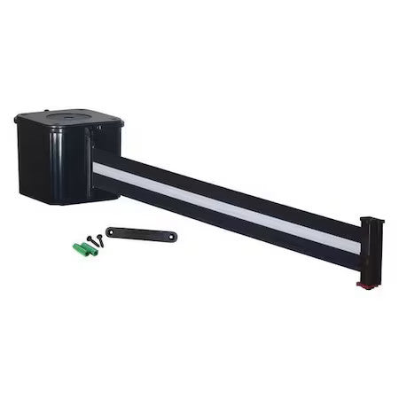 Retracta-Belt Wm412sb20-Bw-Re Retractable Belt Barrier,Black/White