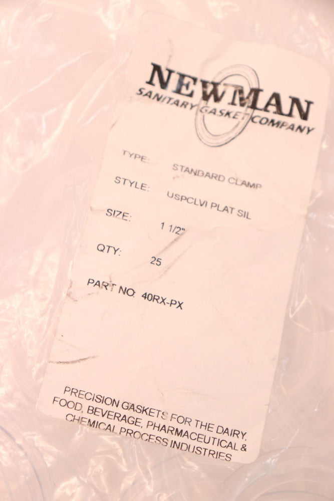 (25-Pk) NewMan Standard Clamp Gaskets Silicone 1-1/2" 40RX-PX
