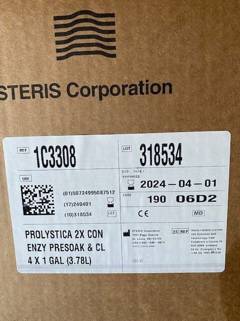 (Case of 4) Steris 1C3308 Prolystica 2X ConcentrateEnzymatic Cleaner Exp 4/2024