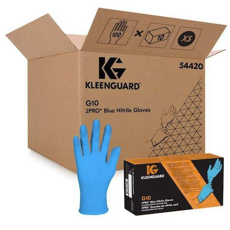 Kleenguard 54420 G10, Disposable Gloves, 6 Mil Palm, Nitrile, Powder-Free, Xs (