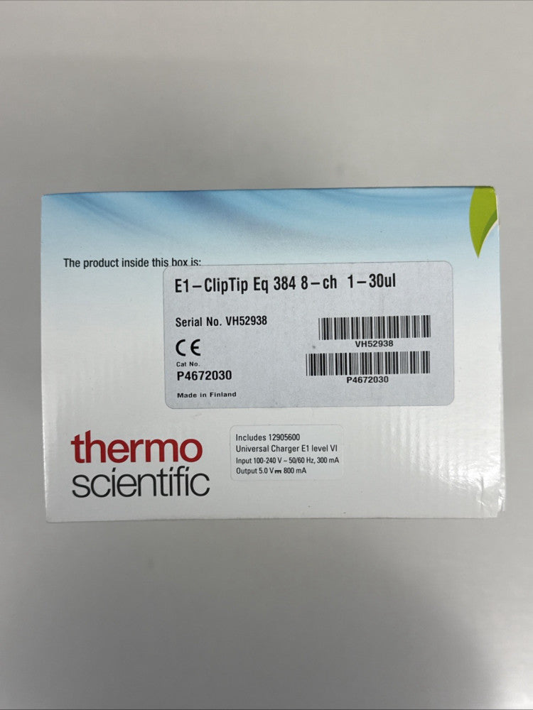 Thermo 4672030BT E1-ClipTip 1-30µL 8Ch Bluetooth Electronic Adjustable Pipette