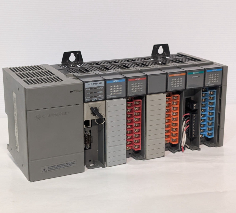 Allen-Bradley 1746-A7 SLC500 PLC 7-Slot Controller Rack, Power Supply, with Key