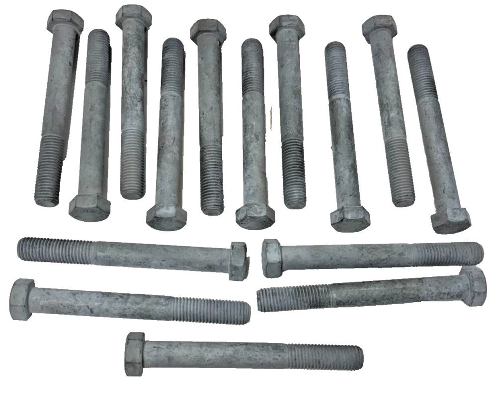 3/4"-10 X 6-1/2" PARTIALLY THREADED HEX BOLTS (LOT OF 15) GALVANIZED STEEL 307A