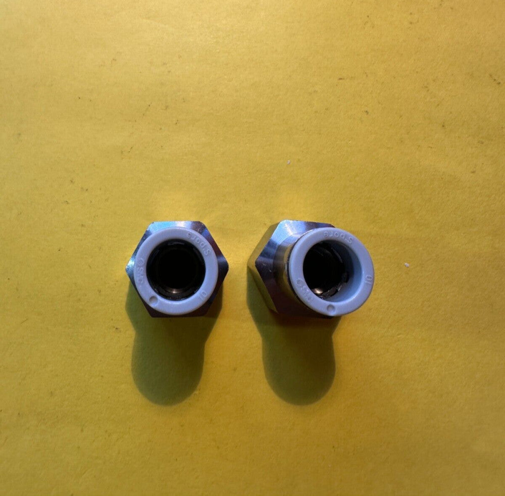 SMC KGF10-03 Stainless Female Connector #10mm x 3/8 FPT Lot of 2 - New