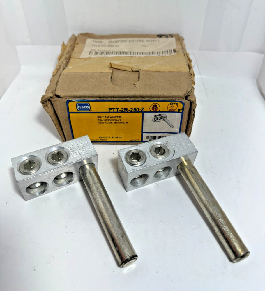 2pc ILSCO PTT-2R-250-Z Multi-Tap Adaptor Aluminum Transformer Lug