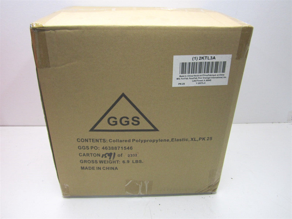 (2KTL3) Size XL White Collared Disposable Coveralls with Elastic Ankles - Qty 25