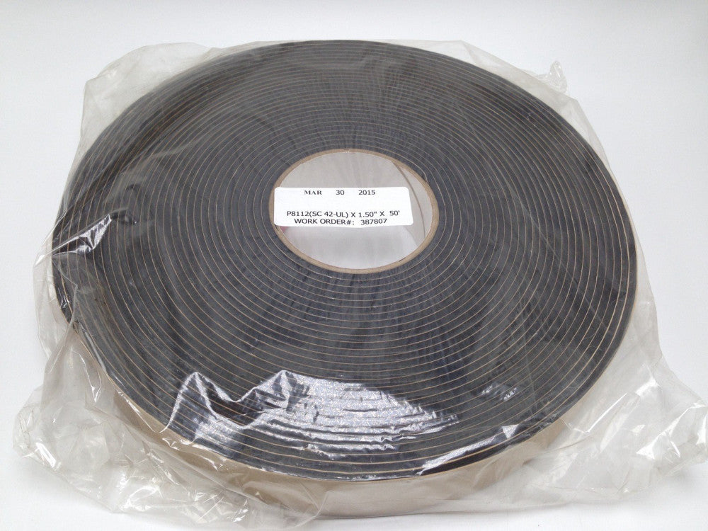 NEW Pres-On P8112 Neoprene Blend Foam Tape, 0.5 In X 50 Ft X 1/8 In