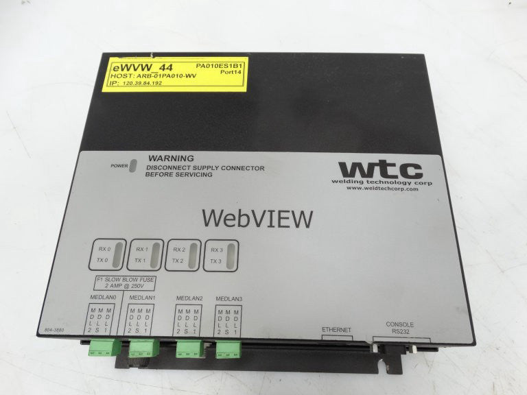 WELDING TECHNOLOGY CORP 986-0054E CONTROL PANEL