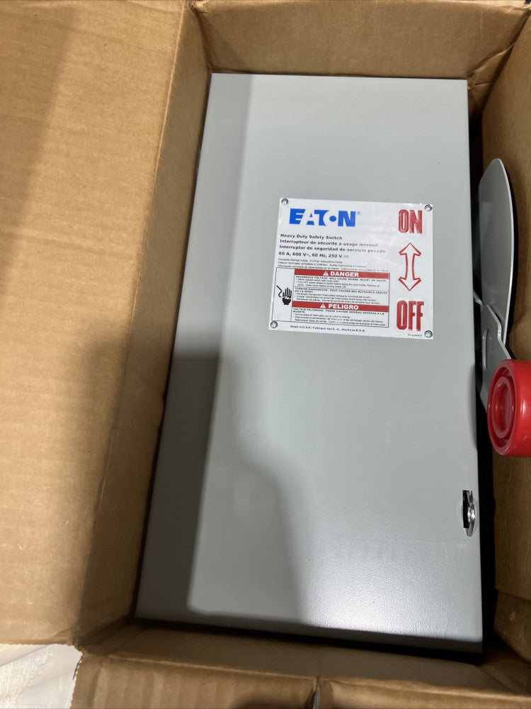 Eaton DH362UGK-CSA Heavy Duty Safety Switch 60A 600V 3-Pole Non-Fusible