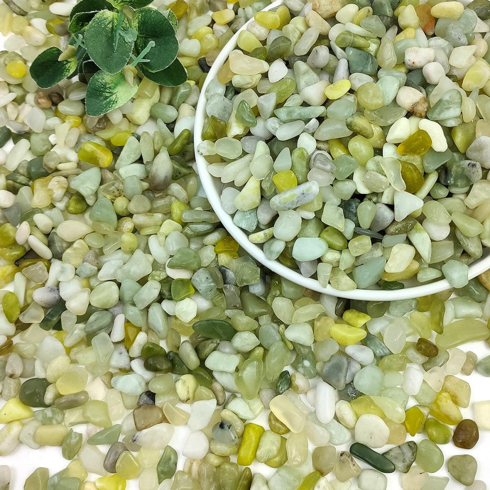 2LB Succulent Jade Pebbles for Indoor Plants 3/8 Inch Natural Decorative Poli...