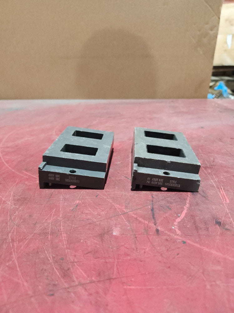 USED LOT OF 2 EATON STARTER CONTACT REPLACEMENT COIL 480/440V, 50/60C,505C633G13