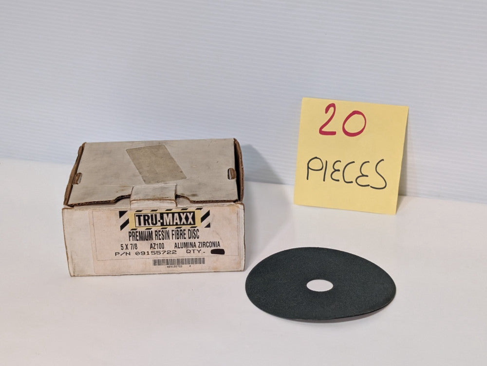 TRUMAXX 09155722 Resin Fiber Disc 5"x7/8" AZ100 Alumina Zirconia New Old Stock