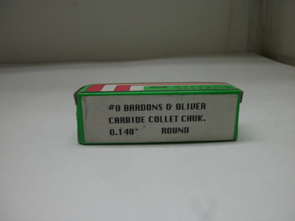 BARDONS & OLIVER # 0 SIZE 0.148" CARBIDE COLLECT CHUK ROUND NEW IN BOX