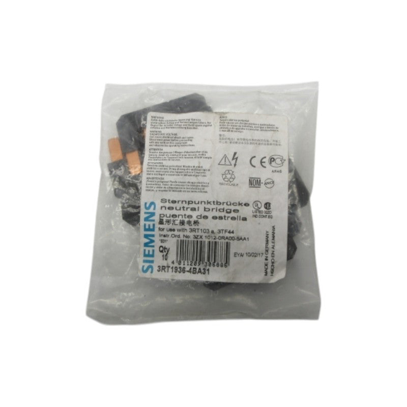 SIEMENS 3RT1936-4BA31 (PKG OF 10) NSMP