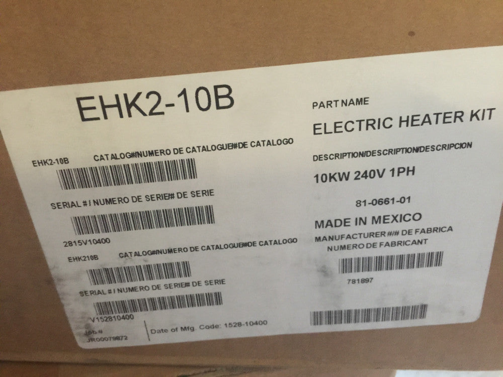 CARRIER PAYNE GRANDAIRE 10 Kw Electric AIR HANDLER Heat Kit - EHK2-10B NEW