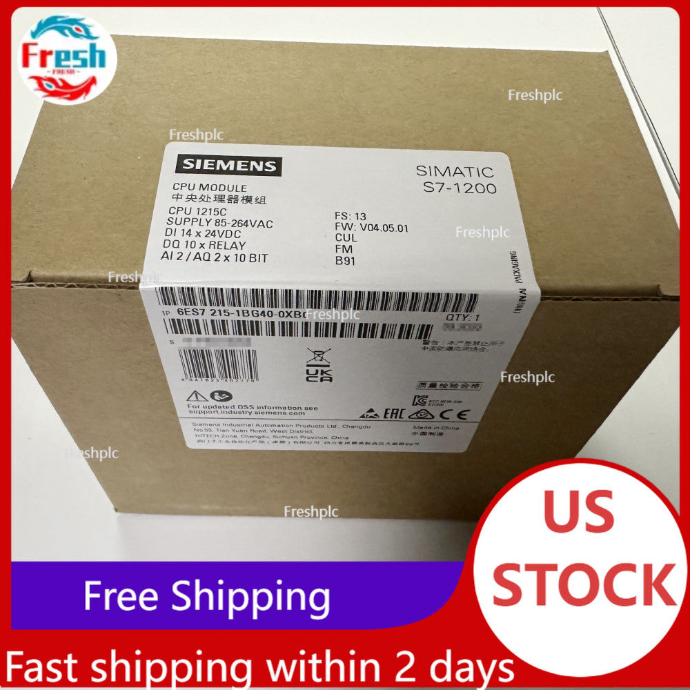 New Siemens 6ES7 215-1BG40-0XB0 6ES7215-1BG40-0XB0 SIMATIC S7-1200 CPU 1215C