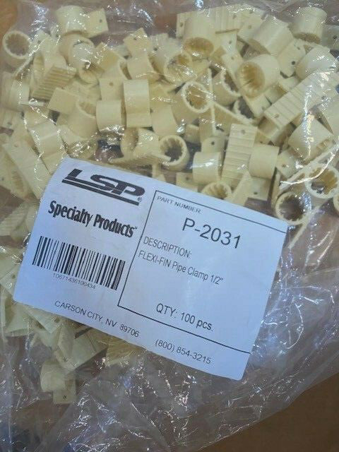 (100 Pack) LSP 1/2" PIPE CLAMP FLEX-FIN P-2031